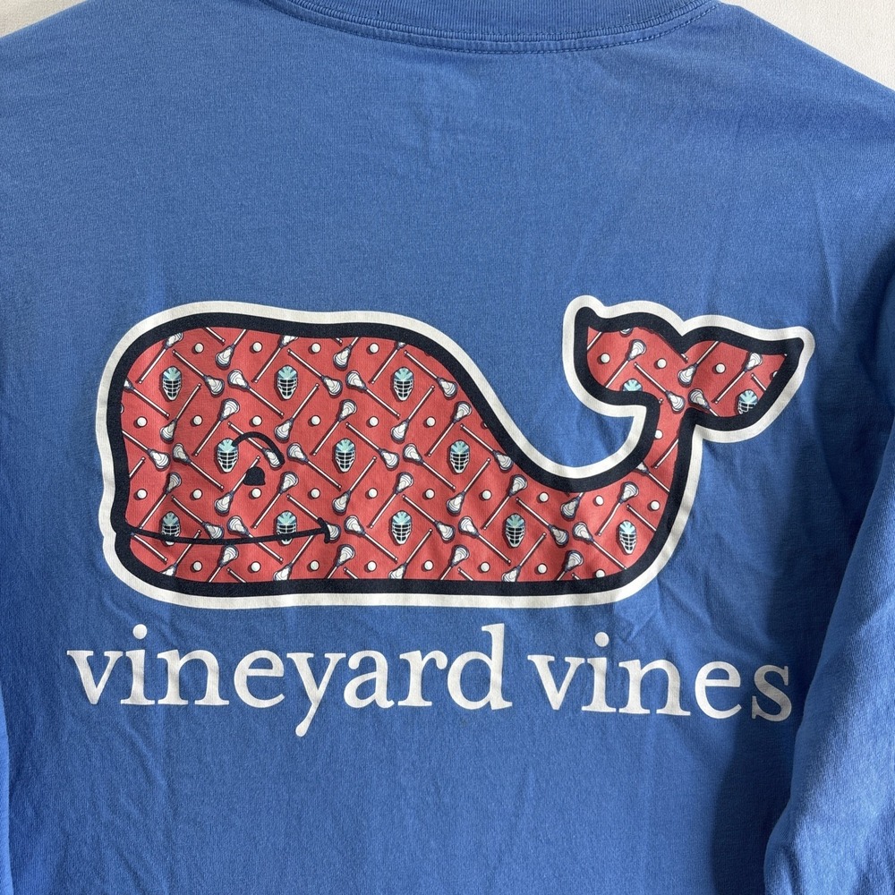 Vineyard Vines Men's XS Blue Field Hockey Crew Neck Long Sleeve T-Shirt Casual - Picture 7 of 9